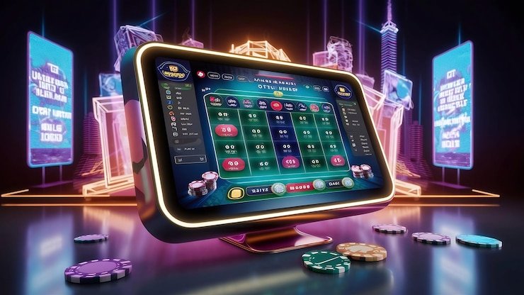 Tampilan permainan Buffalo King dengan gulungan dan simbol satwa liar di aplikasi bizz77game